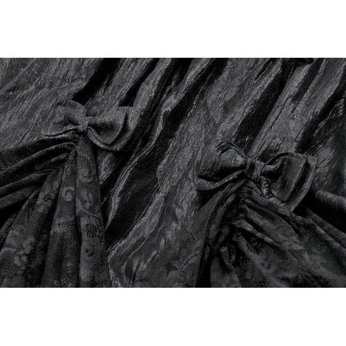 Women's Gothic Lace-up Bowknot Ruched Slip Dress Graduation Dress - Image 16