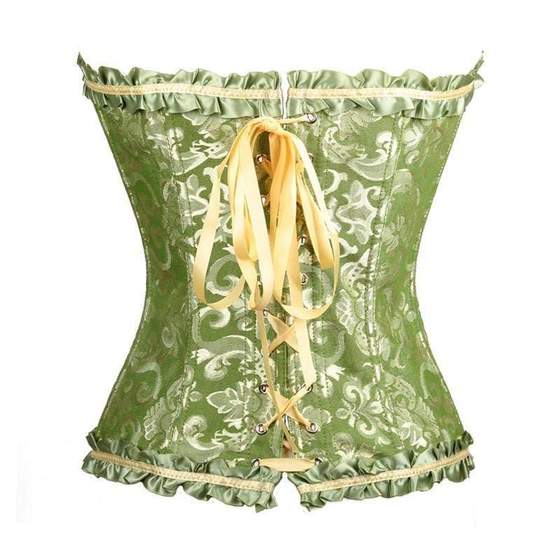 Women's Gothic Lace-up Jacquard Overbust Corsets - Image 11