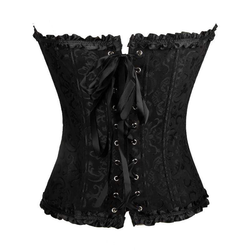 Women's Gothic Lace-up Jacquard Overbust Corsets - Image 12