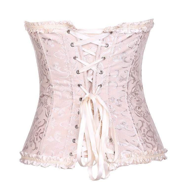 Women's Gothic Lace-up Jacquard Overbust Corsets - Image 13