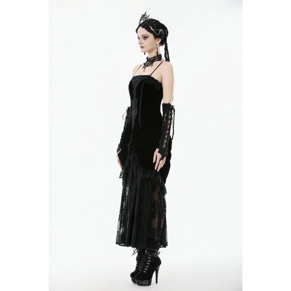 Women's Gothic Lace-up Long Gloves - Image 6