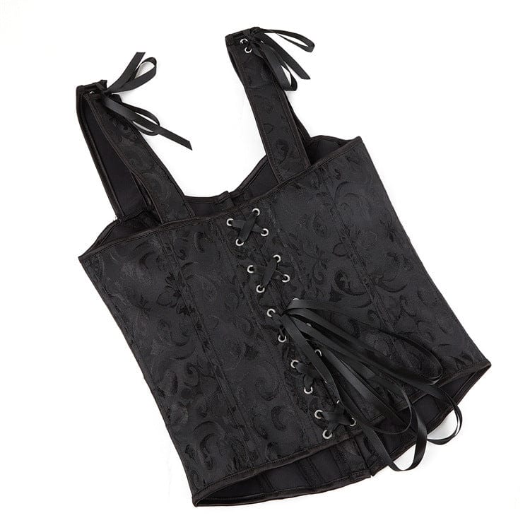 Women's Gothic Lace-up Steel Boned Overbust Corset - Image 4