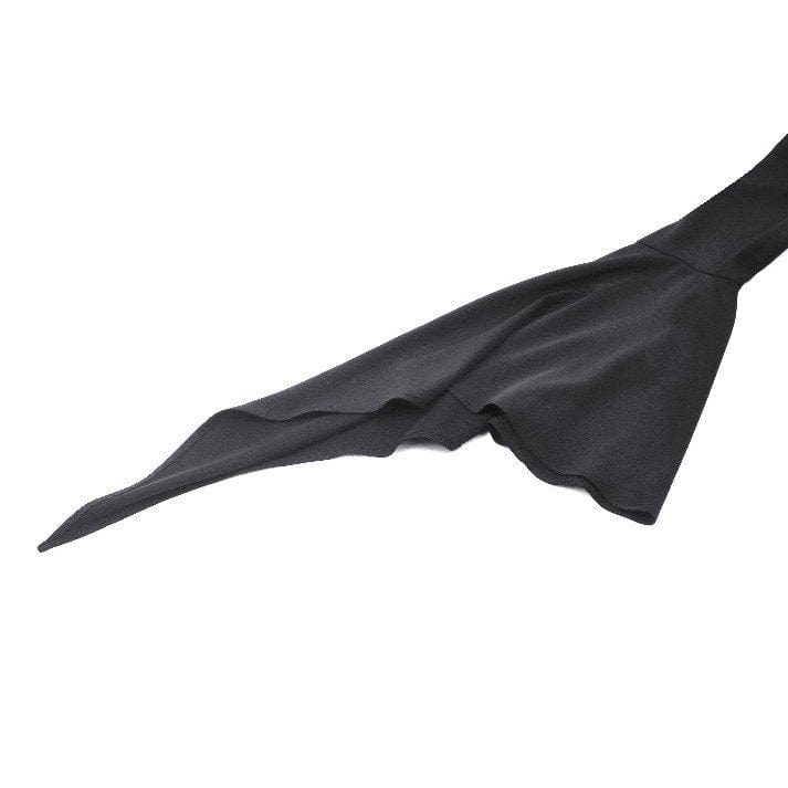 Women's Gothic Lapel Collar Flared Sleeved Witch Dress - Image 19