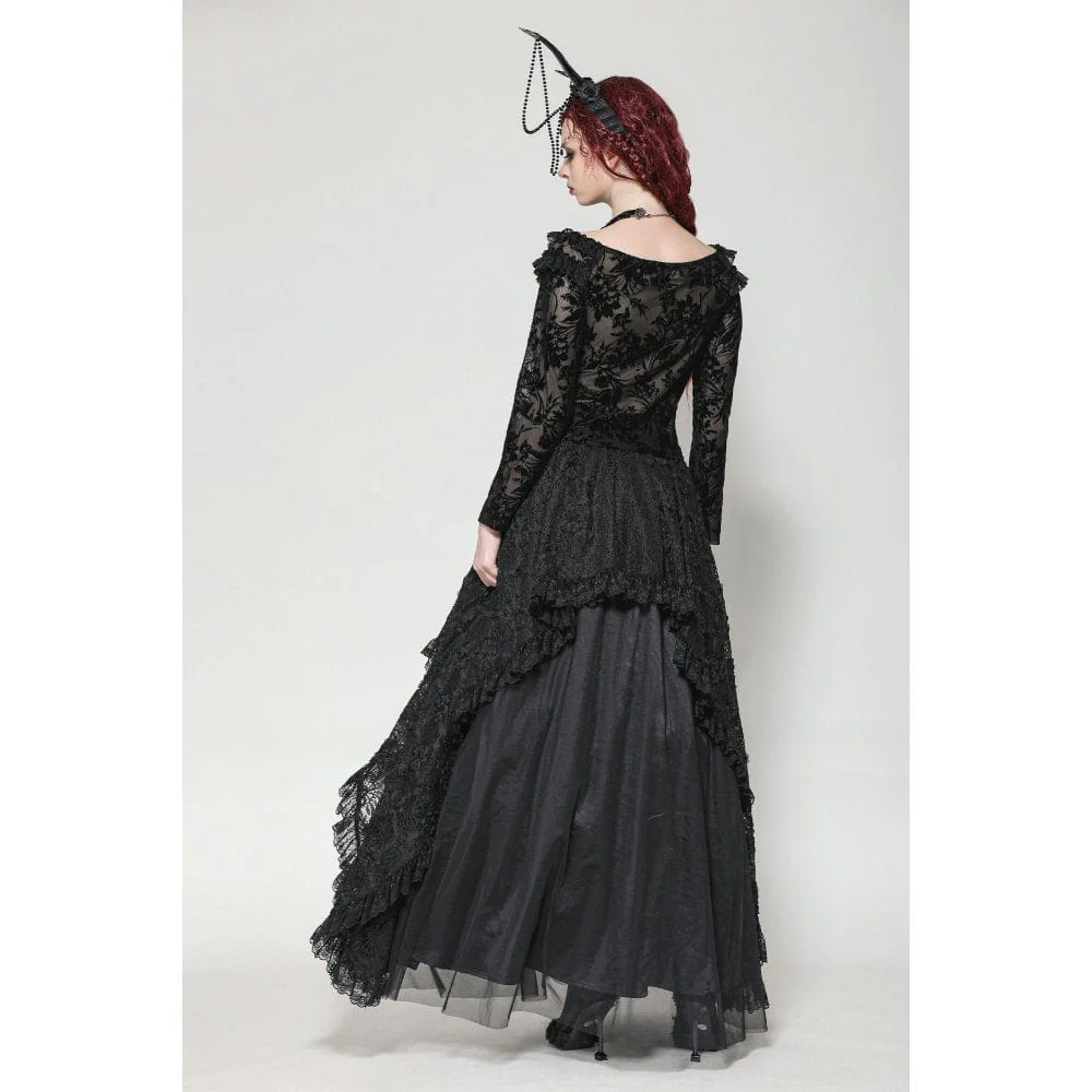 Women's Gothic Layered Ruffled Lace Shirt - Image 10