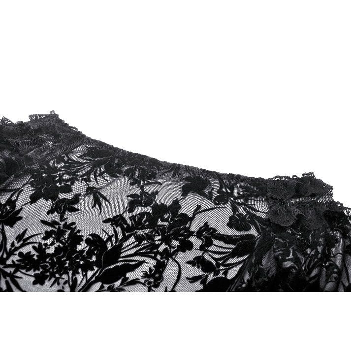 Women's Gothic Layered Ruffled Lace Shirt - Image 14
