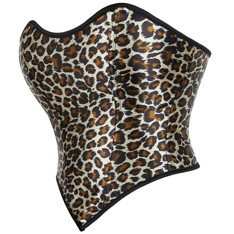 Women's Gothic Leopard Printed Overbust Corsets - Image 2