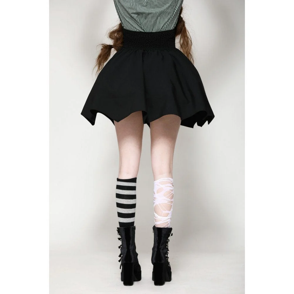 Women's Gothic Lolita Batwing High-waisted Short Skirt - Image 4