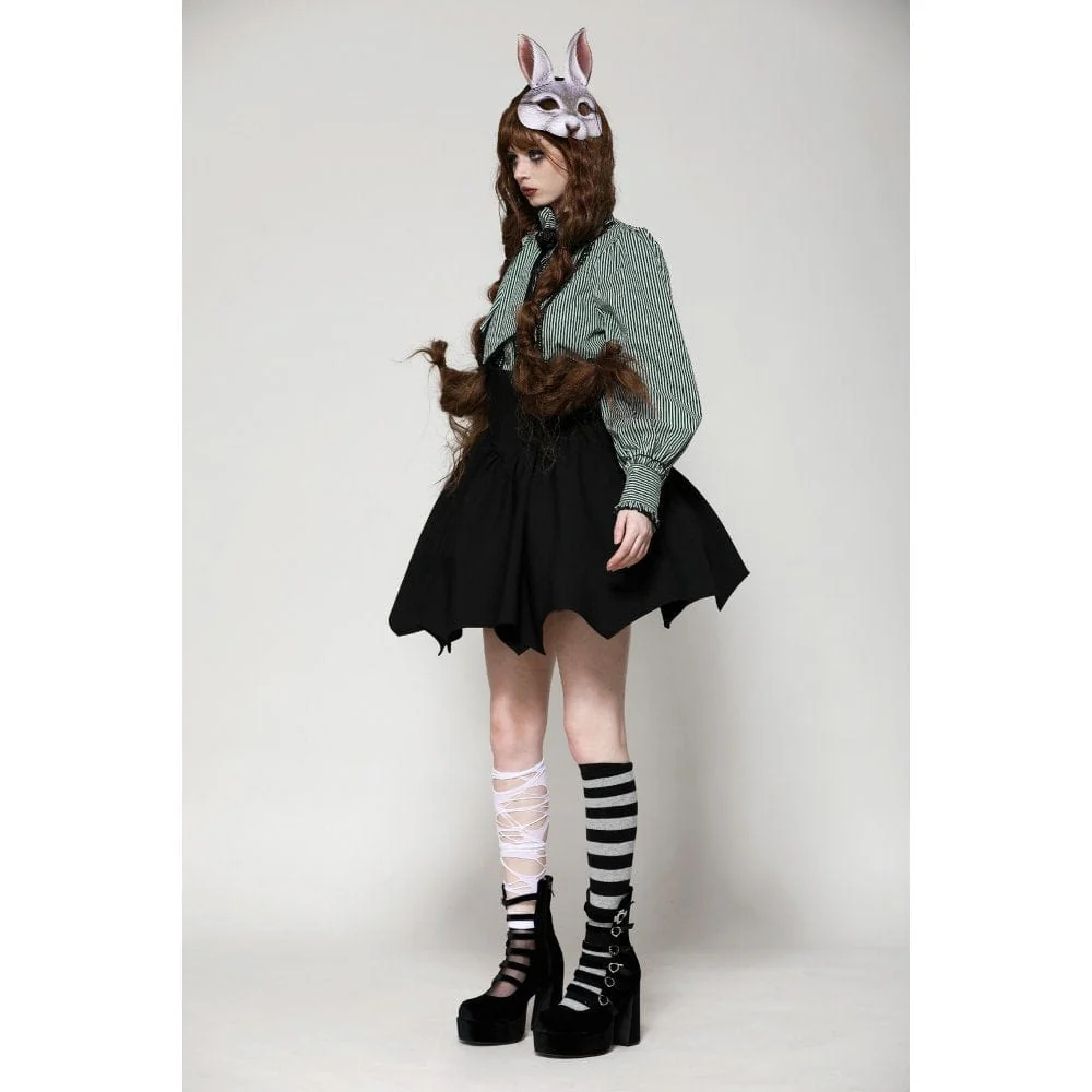 Women's Gothic Lolita Batwing High-waisted Short Skirt - Image 7
