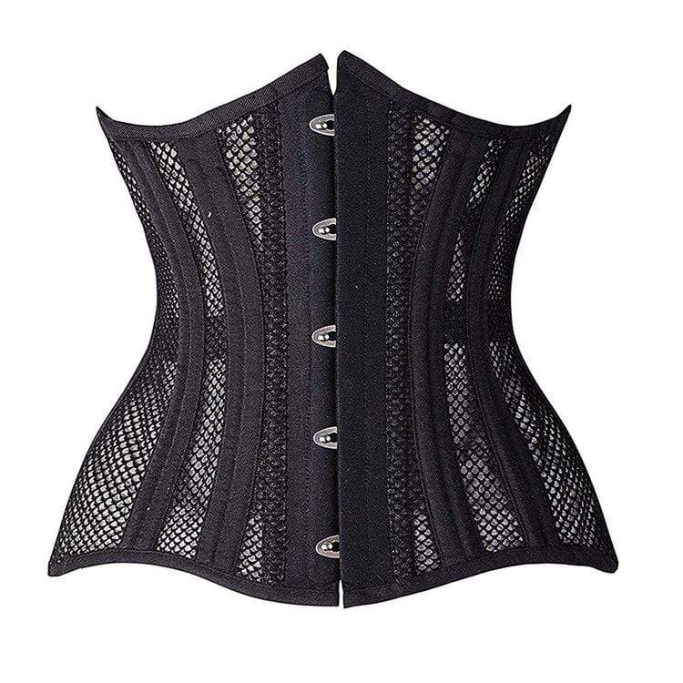 Women's Gothic Mesh 24-steel boned Underbust Corsets - Image 5