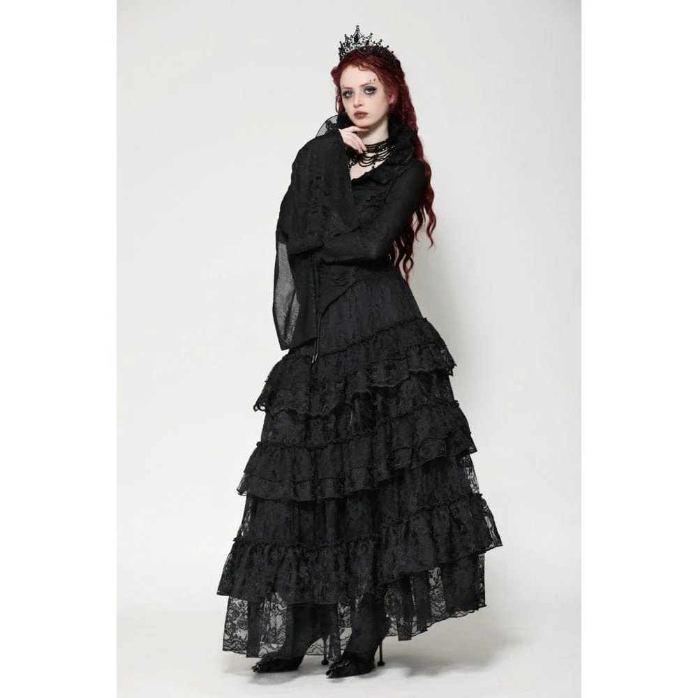 Women's Gothic Mesh Diamond Long Sleeved Shirt - Image 6
