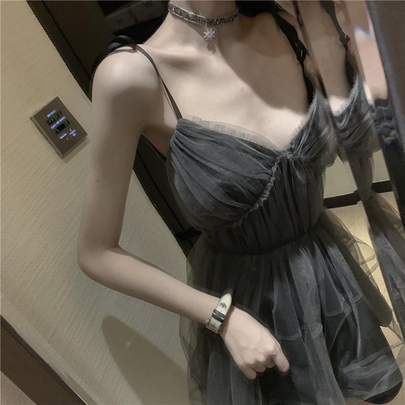 Women's Gothic Mesh Slip Dresses - Image 3