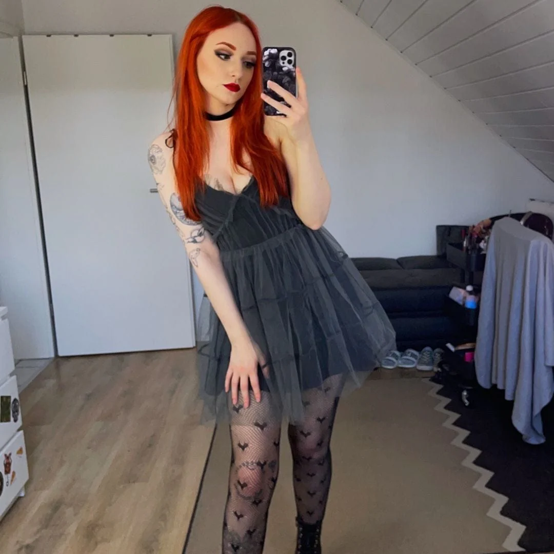 Women's Gothic Mesh Slip Dresses - Image 4