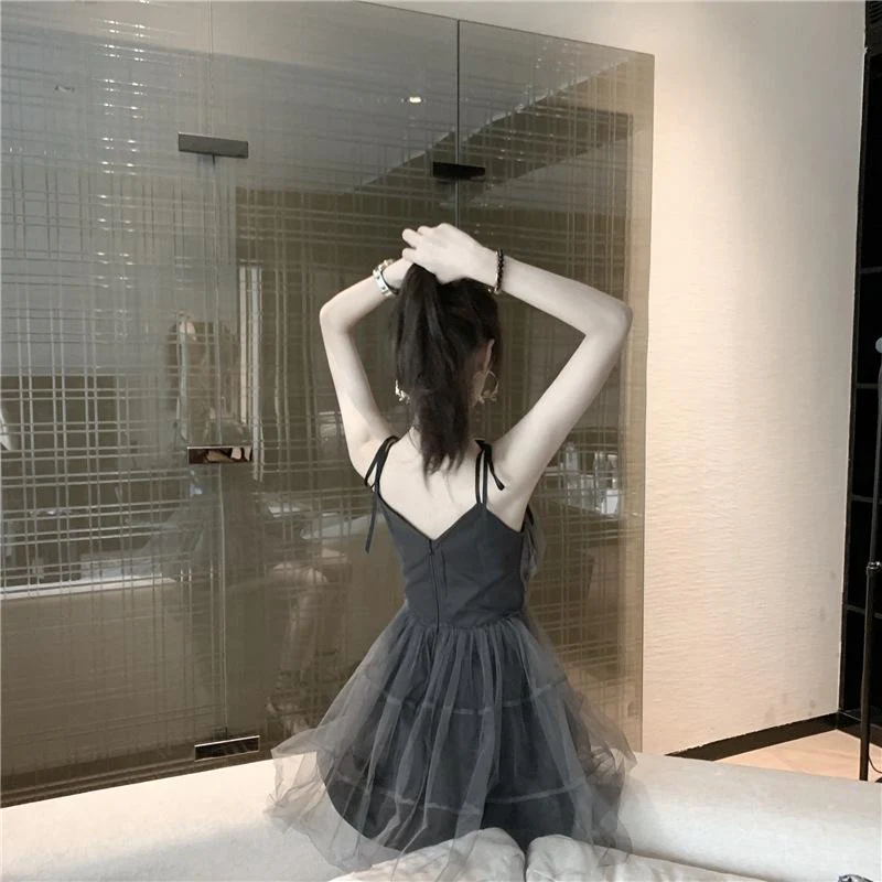 Women's Gothic Mesh Slip Dresses - Image 6