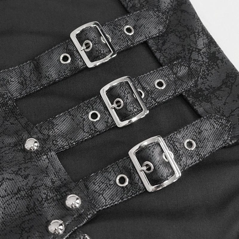 Women's Gothic Mesh Splice Chain Fishtail Skirt - Image 11