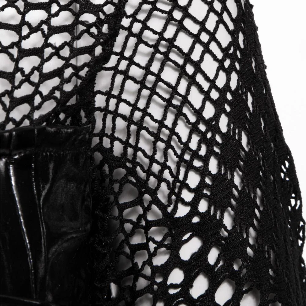 Women's Gothic Mesh  Splice Long Sleeved Shirt - Image 10