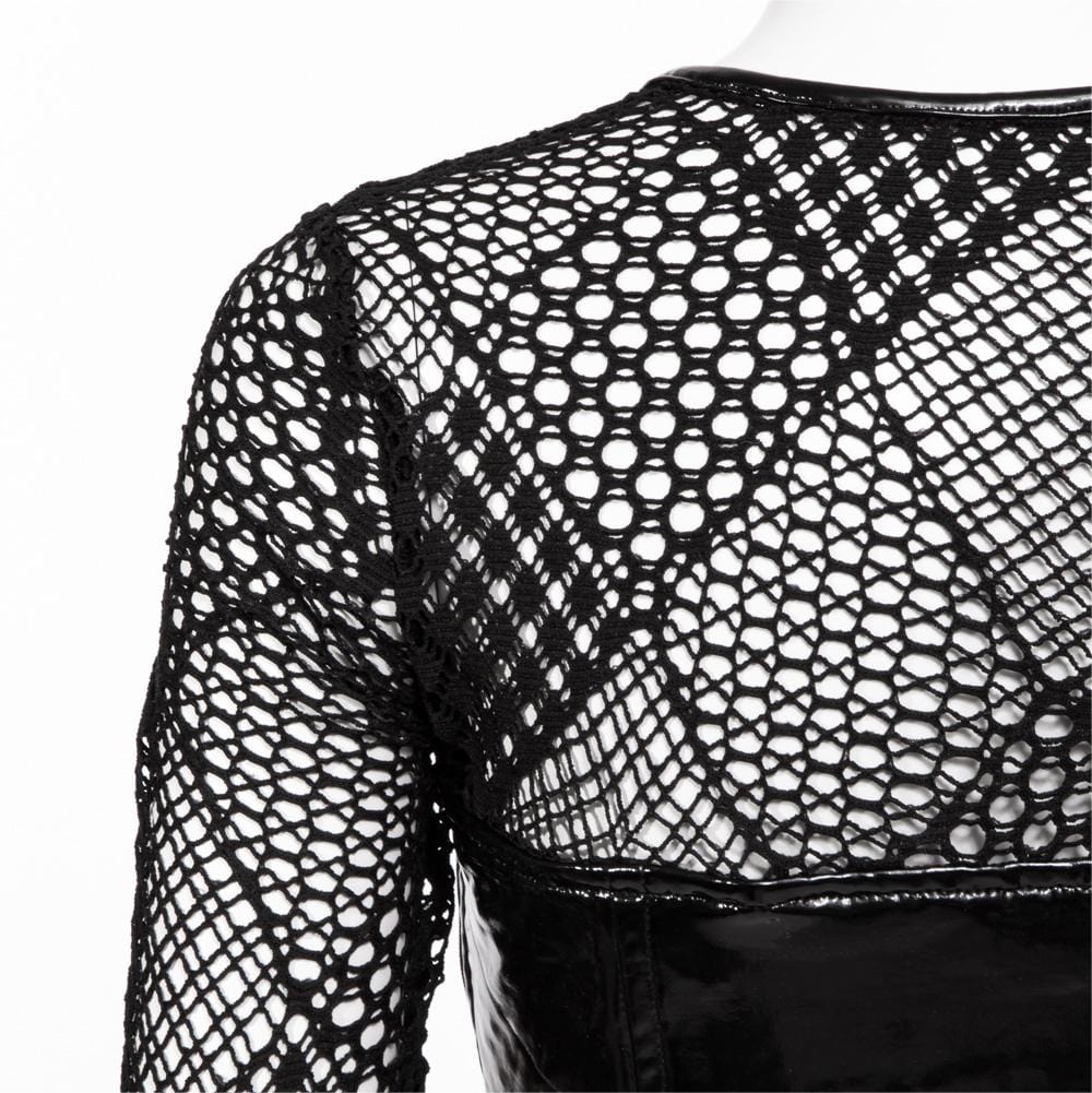 Women's Gothic Mesh  Splice Long Sleeved Shirt - Image 11