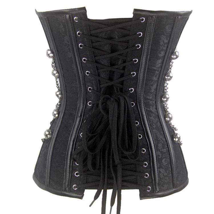 Women's Gothic Multi-Chain Floral Overbust Corsets - Image 5