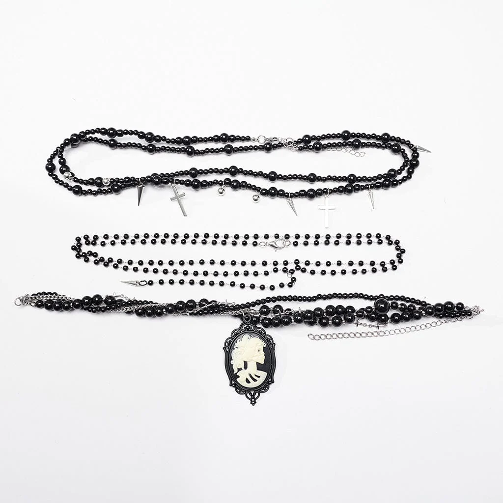 Women's Gothic Multilayered Beads Necklace - Image 7