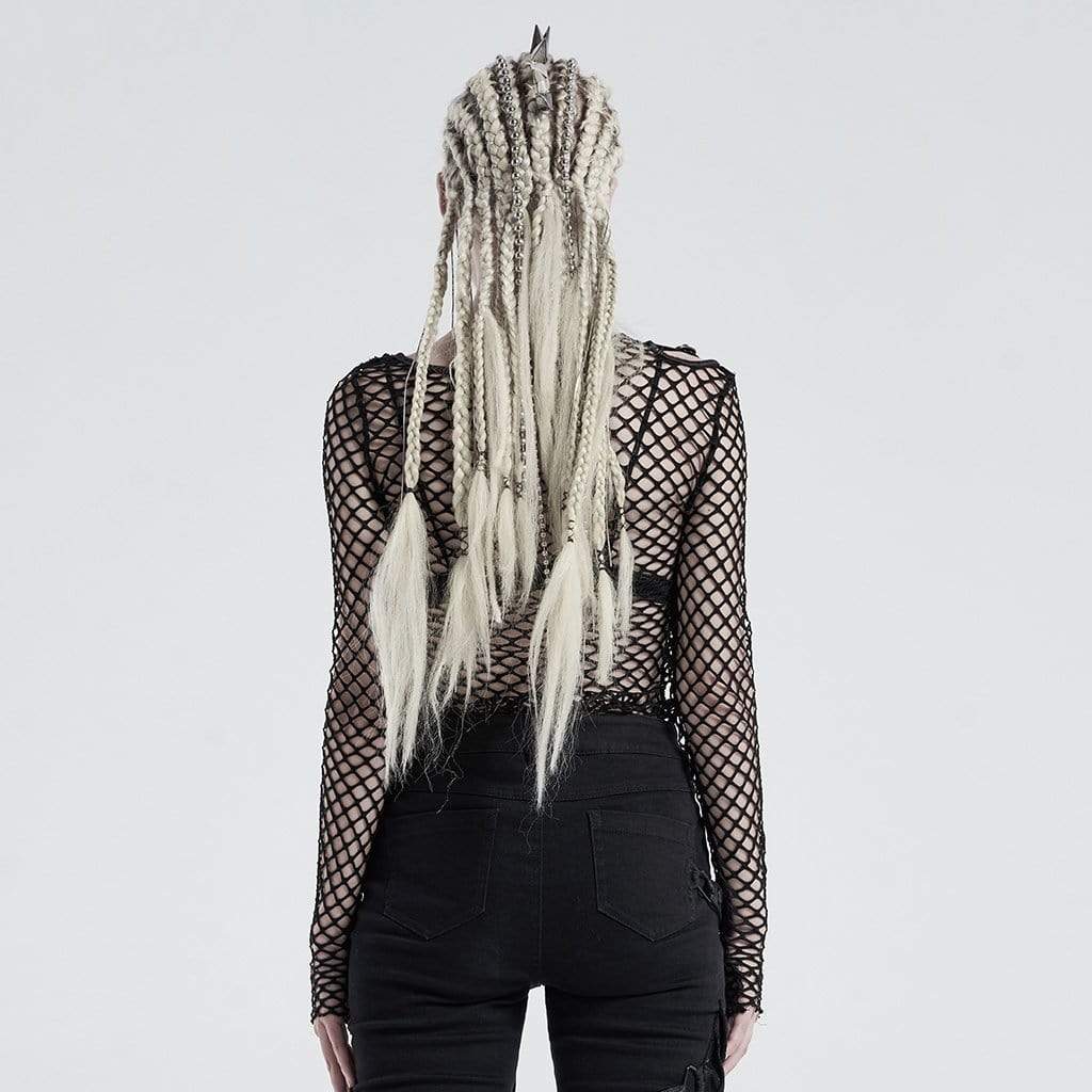 Women's Gothic Net Shrug Tops With Buckles - Image 5