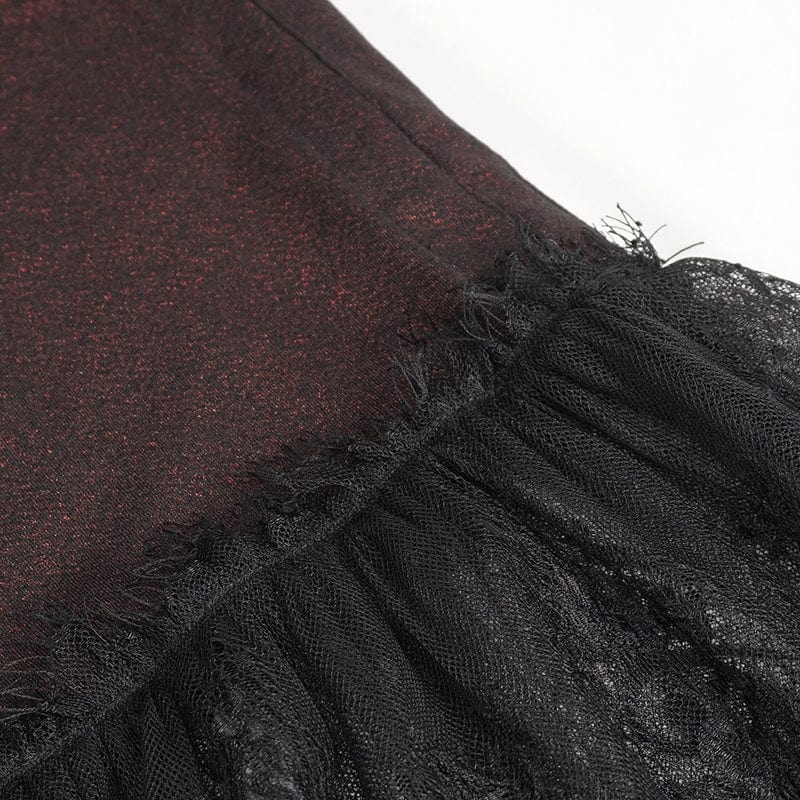 Women's Gothic Off Shoulder Lace Splice Dress - Image 10
