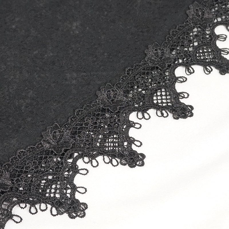 Women's Gothic Off Shoulder Lace Splice Dress - Image 11
