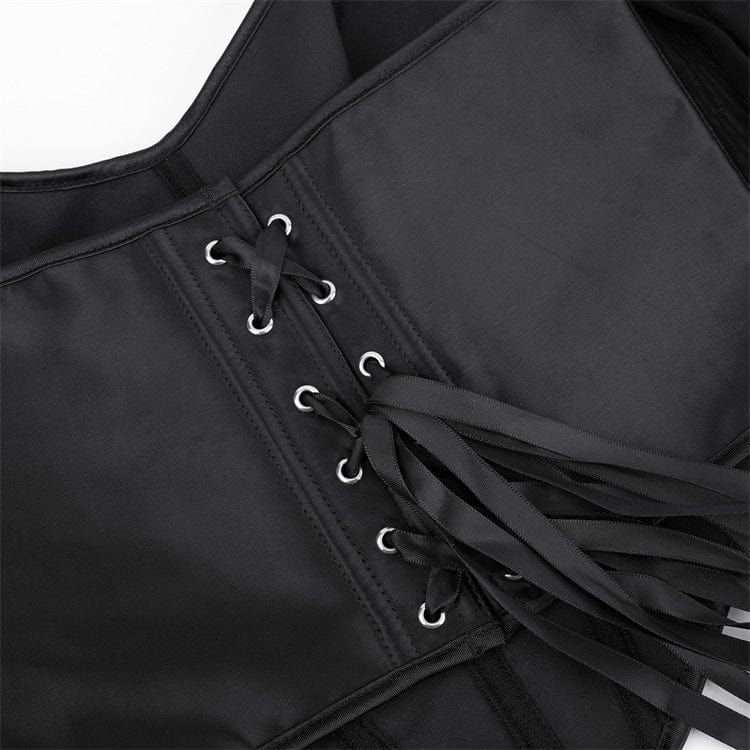 Women's Gothic Off-the-shoulder Lace-up Overbust Corset - Image 8