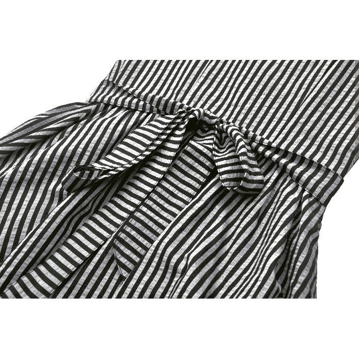 Women's Gothic Pinstripes Ruffles Lace Hem Dress - Image 18