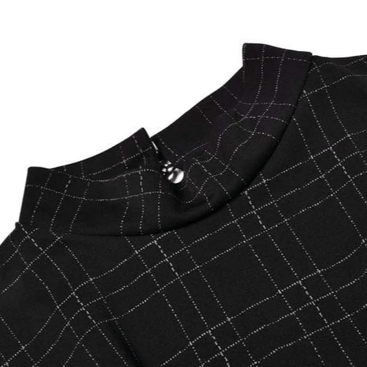 Women's Gothic Plaid High-waisted Dresses - Image 11