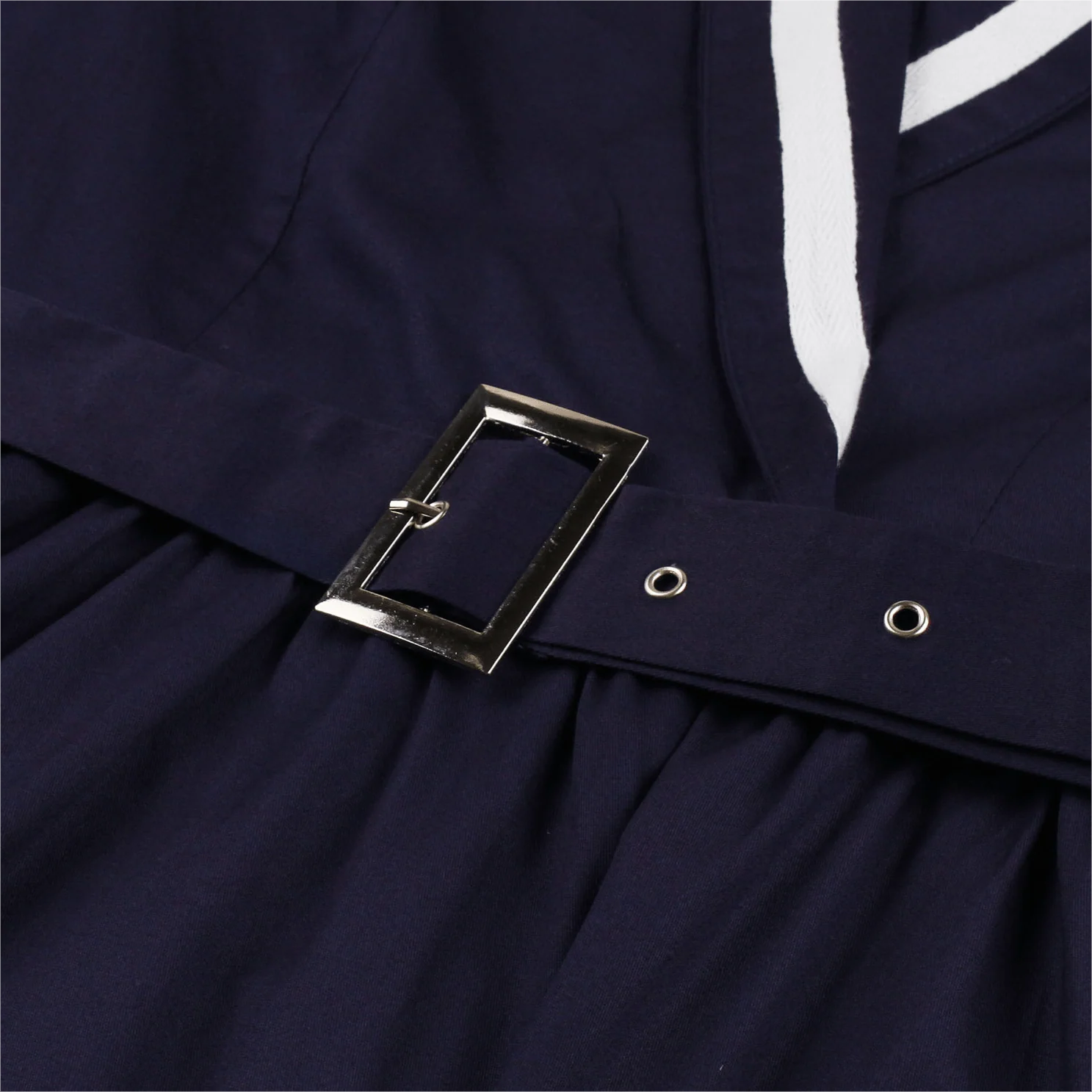 Women's Gothic Plunging Formal Dress with Buckle Strap - Image 4