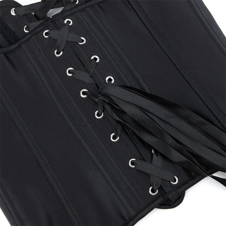 Women's Gothic Plunging Lace-up Overbust Corset - Image 10