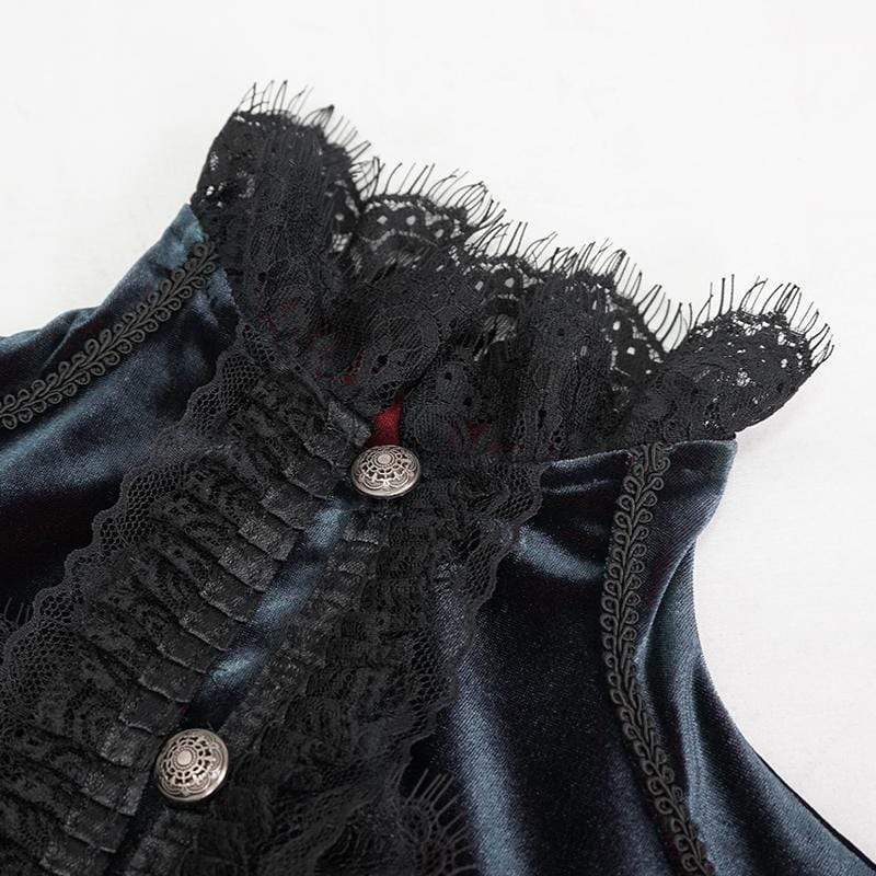 Women's Gothic Puff Sleeved Lace Splice Shirt - Image 10