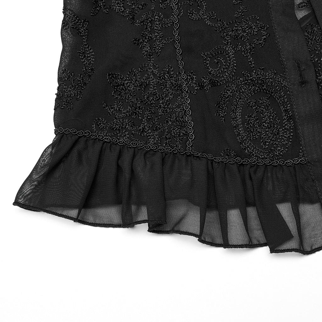 Women's Gothic Puff Sleeved Sheer Shirt - Image 13