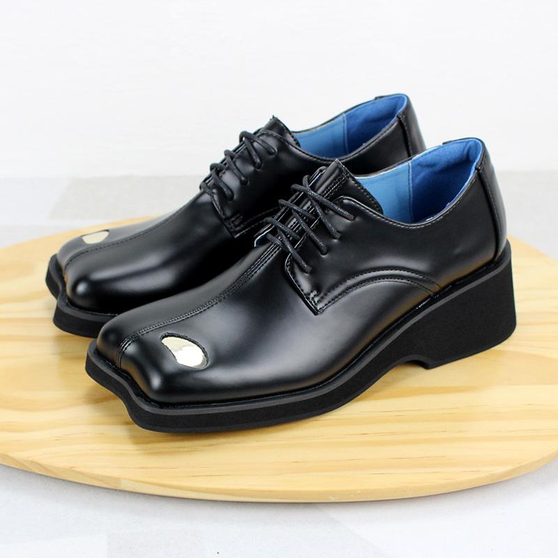 Women's Gothic Punk Lace-up Wedge Loafers Shoes - Image 2
