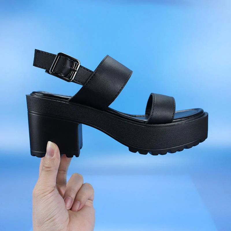 Women's Gothic Punk Open-toe Platform Sandals - Image 4