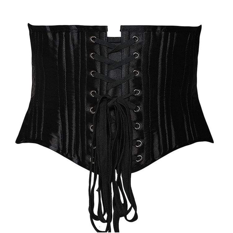 Women's Gothic Pure Color Underbust Corsets - Image 4