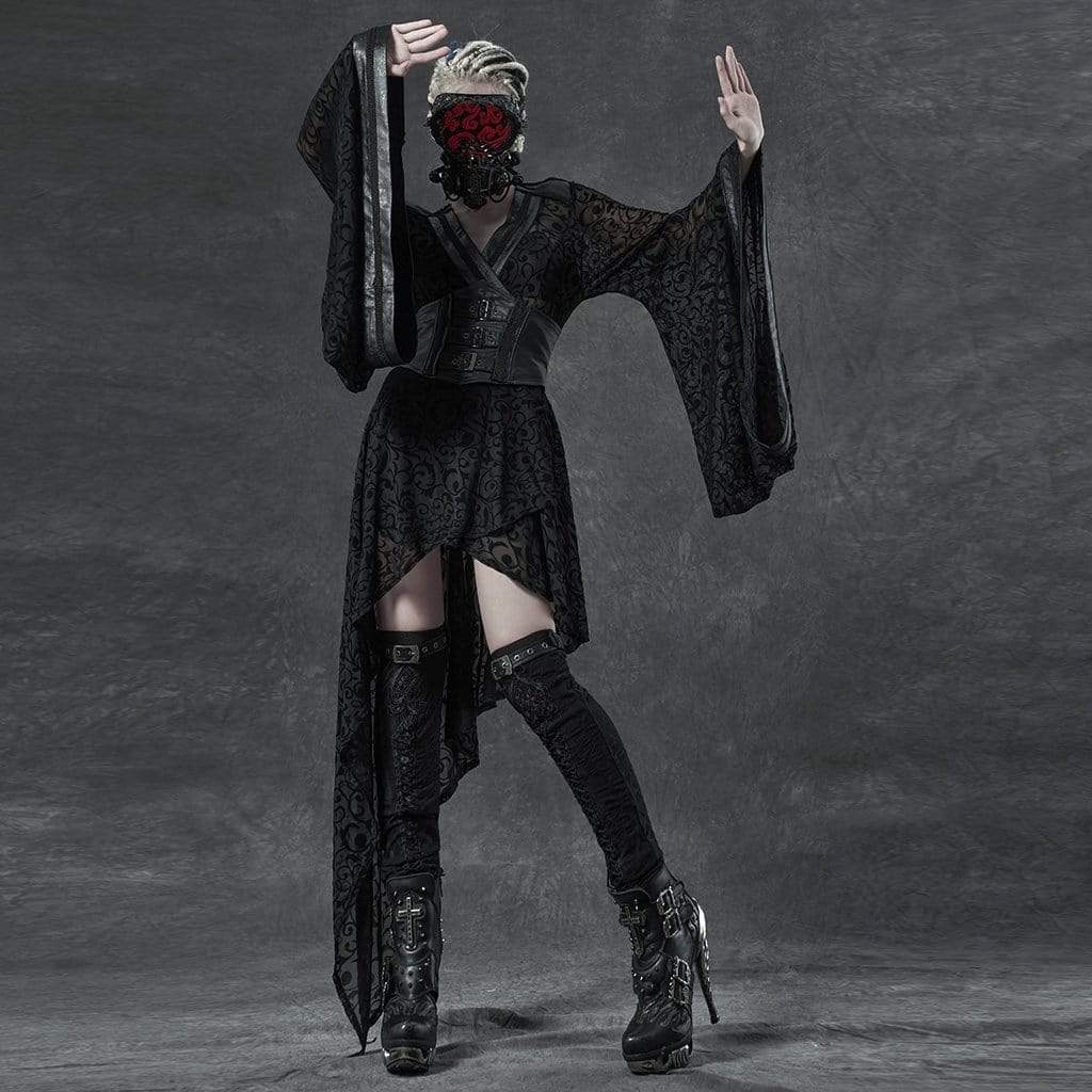 Women's Gothic Ripped Fitted Leg Warmers - Image 4
