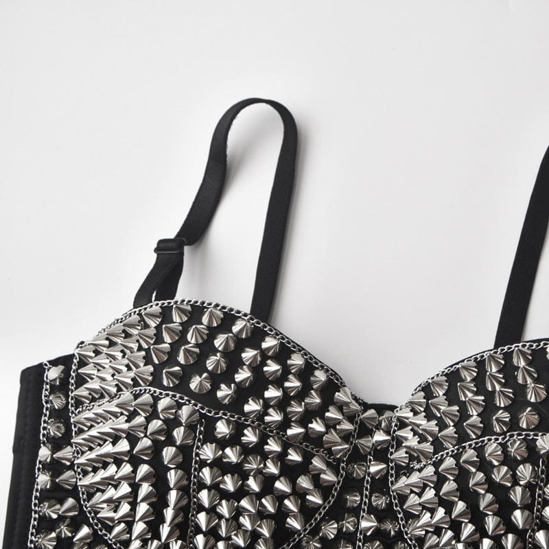 Women's Gothic Rivets Bustier - Image 7