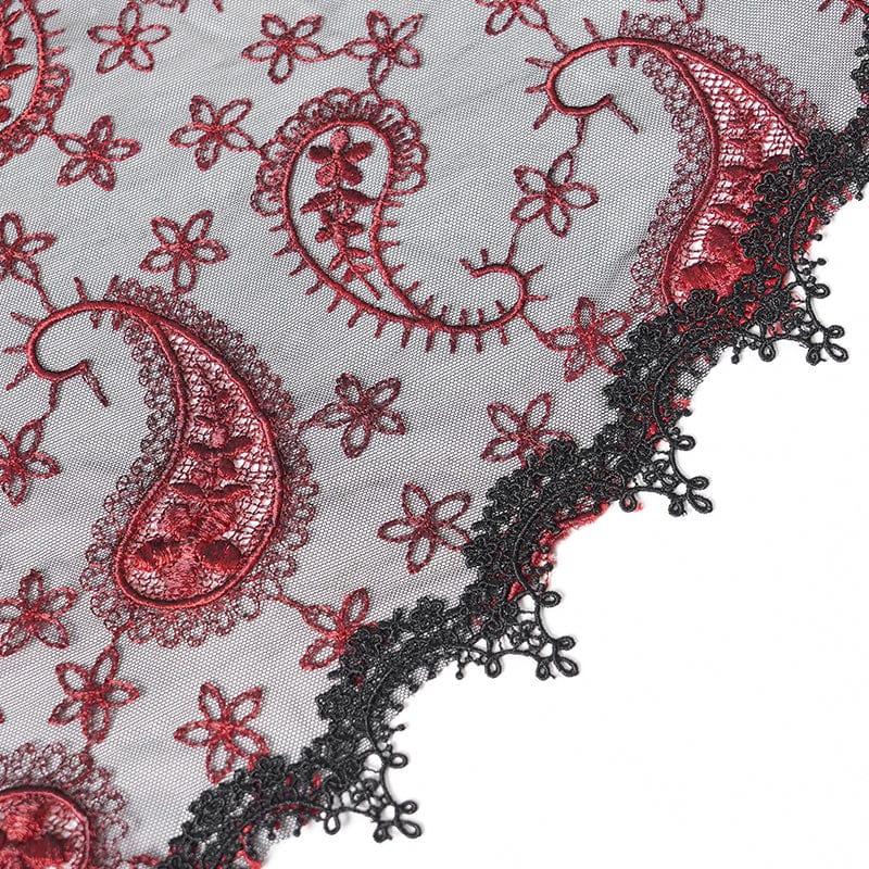 Women's Gothic Rose Beaded Mesh Headwear - Image 10