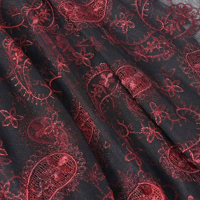 Women's Gothic Rose Beaded Mesh Headwear - Image 11