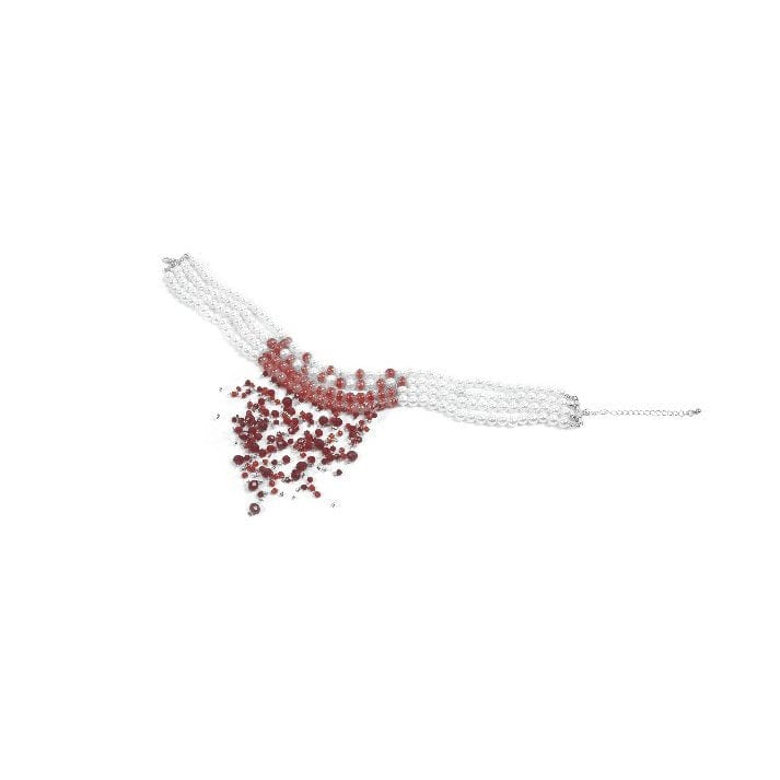 Women's Gothic Rose Beaded Multilayer Pearl Necklace - Image 9