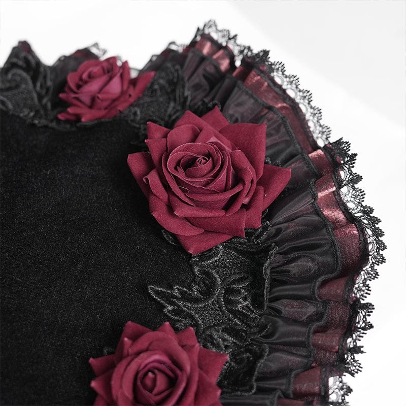 Women's Gothic Rose Bowknot Witch Hat - Image 10