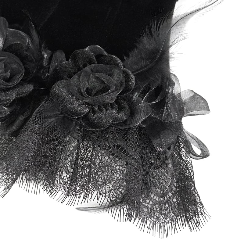 Women's Gothic Rose Lace Hem Neckwear - Image 12