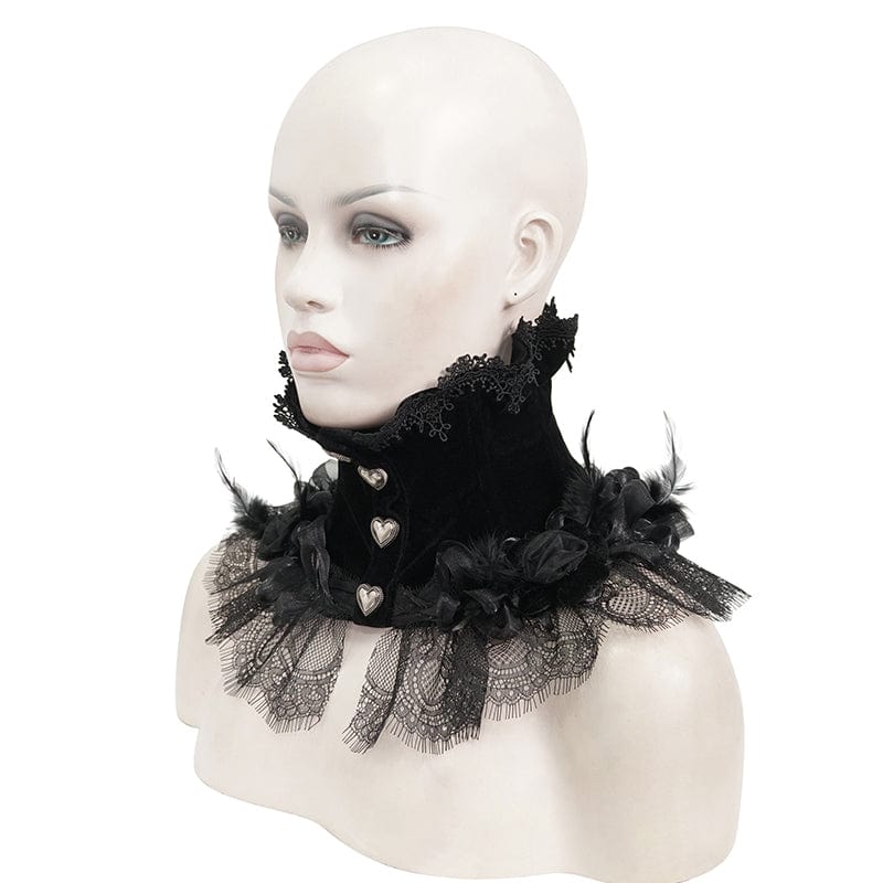 Women's Gothic Rose Lace Hem Neckwear - Image 8