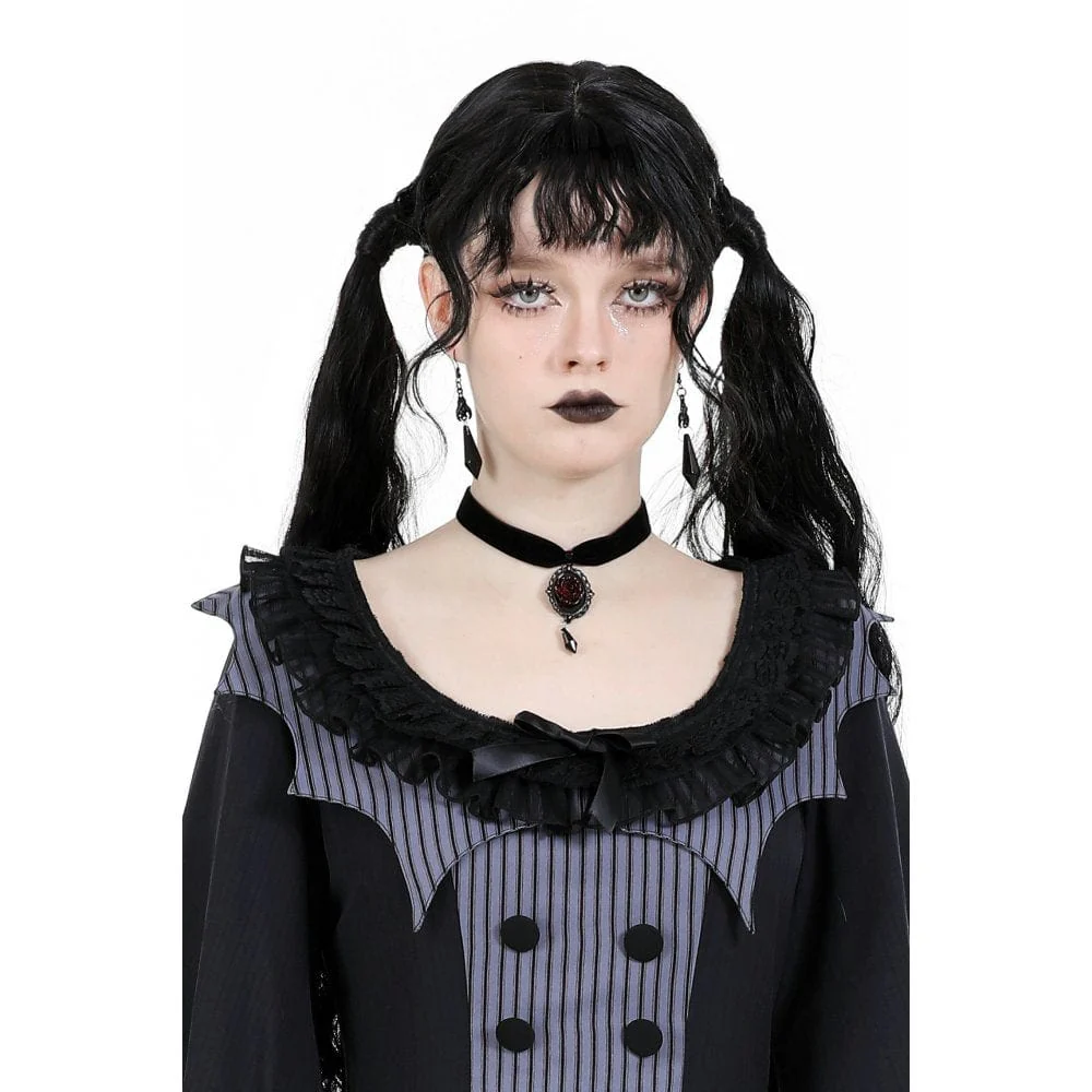 Women's Gothic Rose Velvet Choker - Image 2