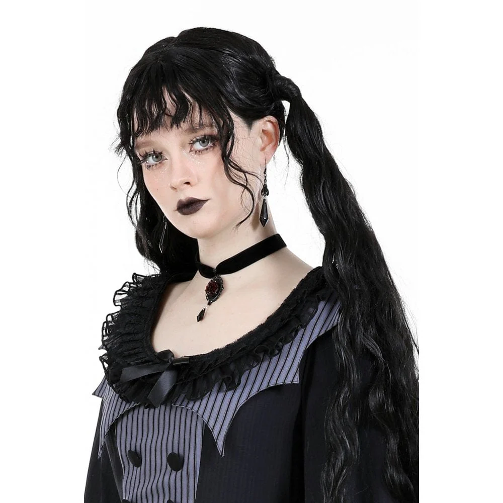 Women's Gothic Rose Velvet Choker - Image 6