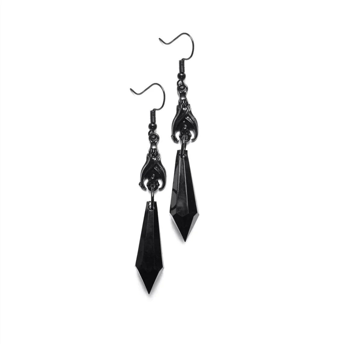 Women's Gothic Ruby Bat Earring - Image 2