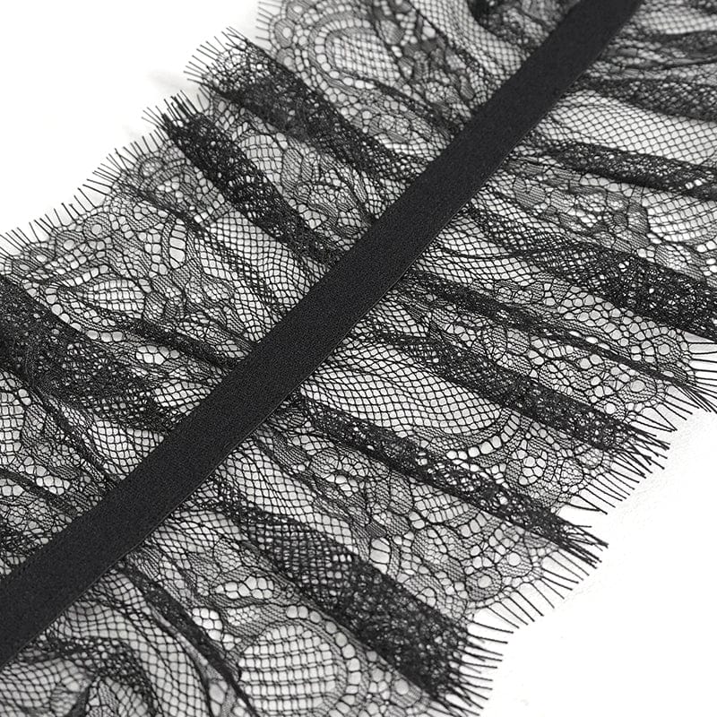 Women's Gothic Ruffled Lace Lingerie Bodysuit - Image 12