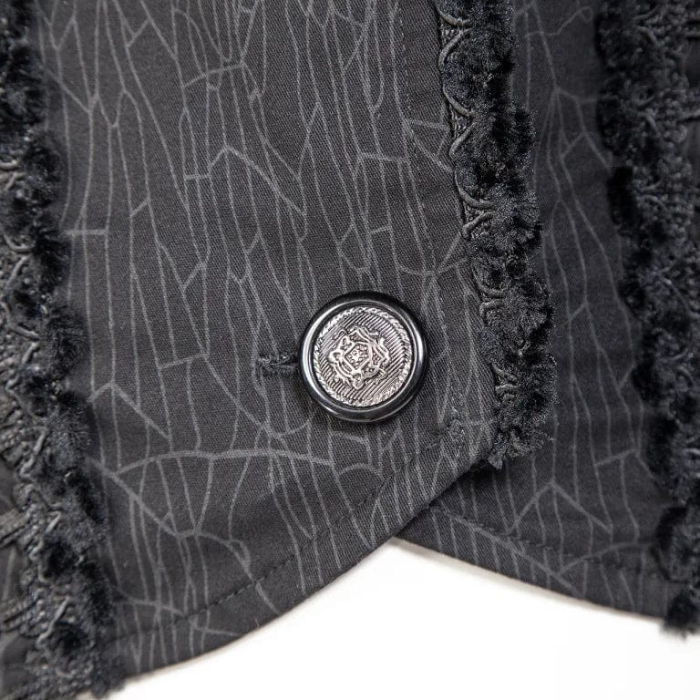 Women's Gothic Ruffled Lace Splice Swallow-tailed Coat - Image 10