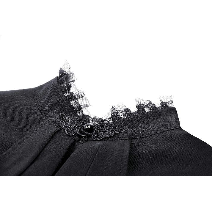 Women's Gothic Ruffled Layered Long Sleeved Shirt - Image 12