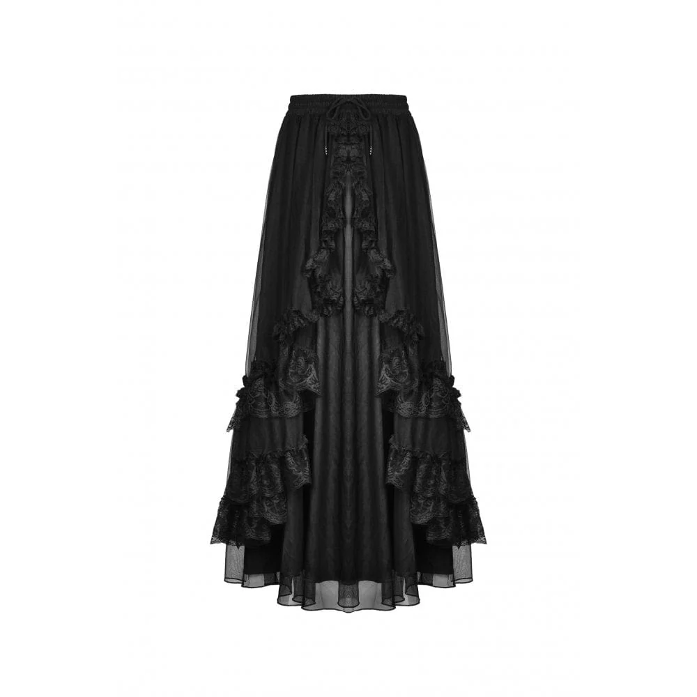 Women's Gothic Ruffled Layered Skirt - Image 7
